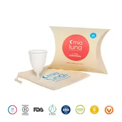 MIALUNA - COPA MENSTRUAL TALLA M BLANCA