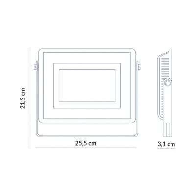 Imagen 2 del producto Proyector de área led 100w Cálido certificación sec