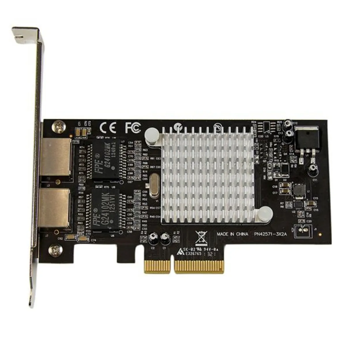 STARTECH - Tarjeta Red Gigabit Ethernet 2 Puertos RJ45 Chip Intel i350 STARTECH