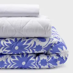 ARTHOME - COMBO 30 PLUMON MEXICO REVERSIBLE AZUL 1.5 PLAZAS