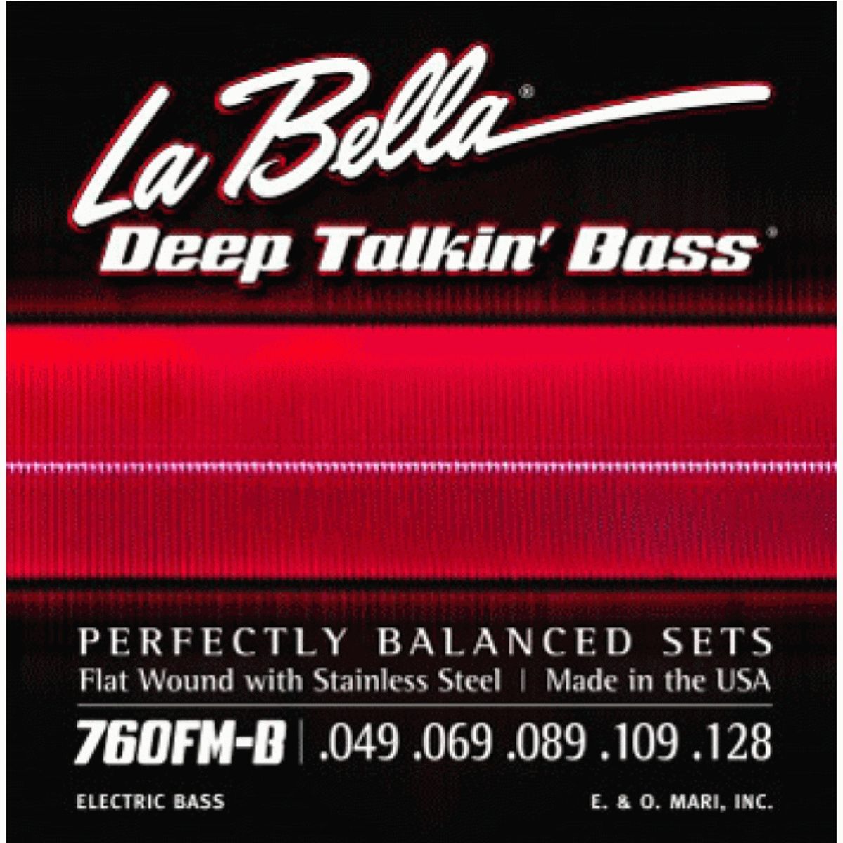LA BELLA - Set Bajo Eléctrico Flat Medium 5 49-128 760Fmb