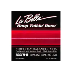 LA BELLA - Set Bajo Eléctrico Flat Medium 5 49-128 760Fmb