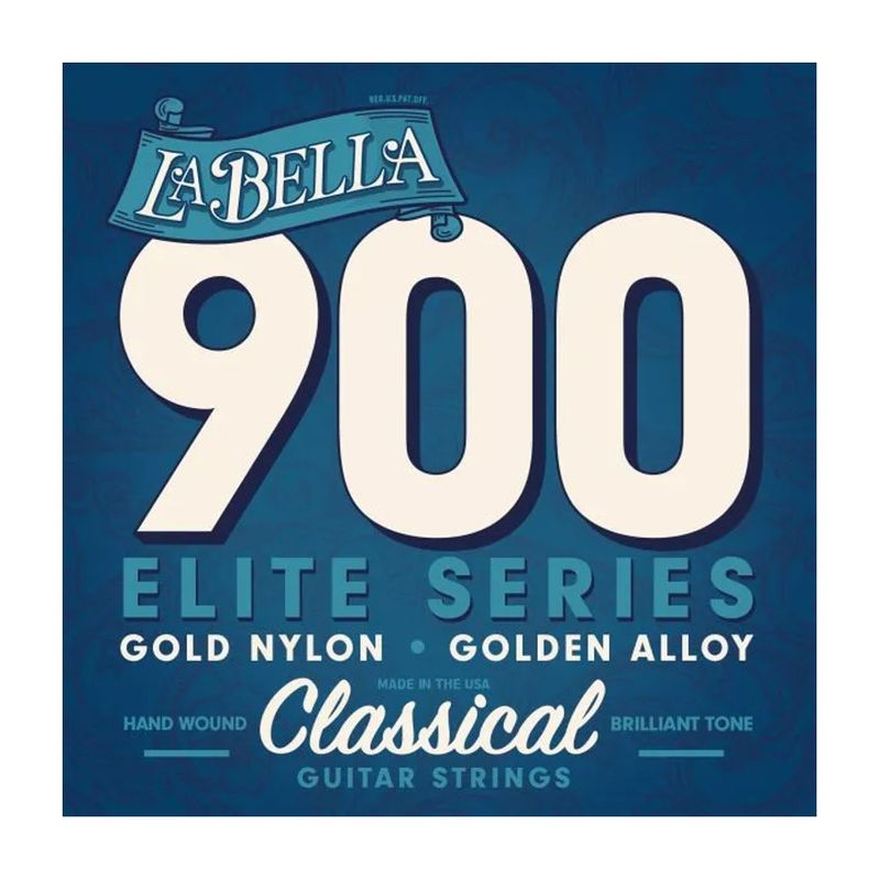 LA BELLA - Set Cuerdas Guitarra Clásica (Agudas Doradas) 900 LABELLA.