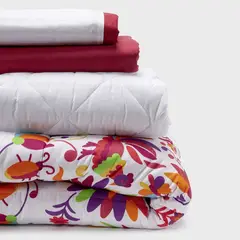 ARTHOME - COMBO 13 PLUMON MEXICO REVERSIBLE ROJO 1.5 PLAZAS