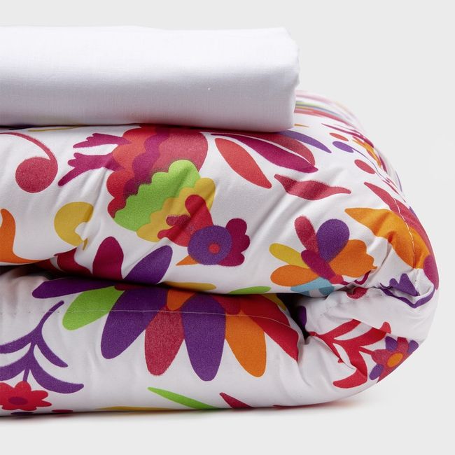 ARTHOME - COMBO 1 PLUMON MEXICO REVERSIBLE ROJO 1.5 PLAZAS