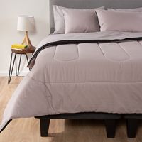 PLUMON BICOLOR GRIS NEGRO 1.5 PLAZAS