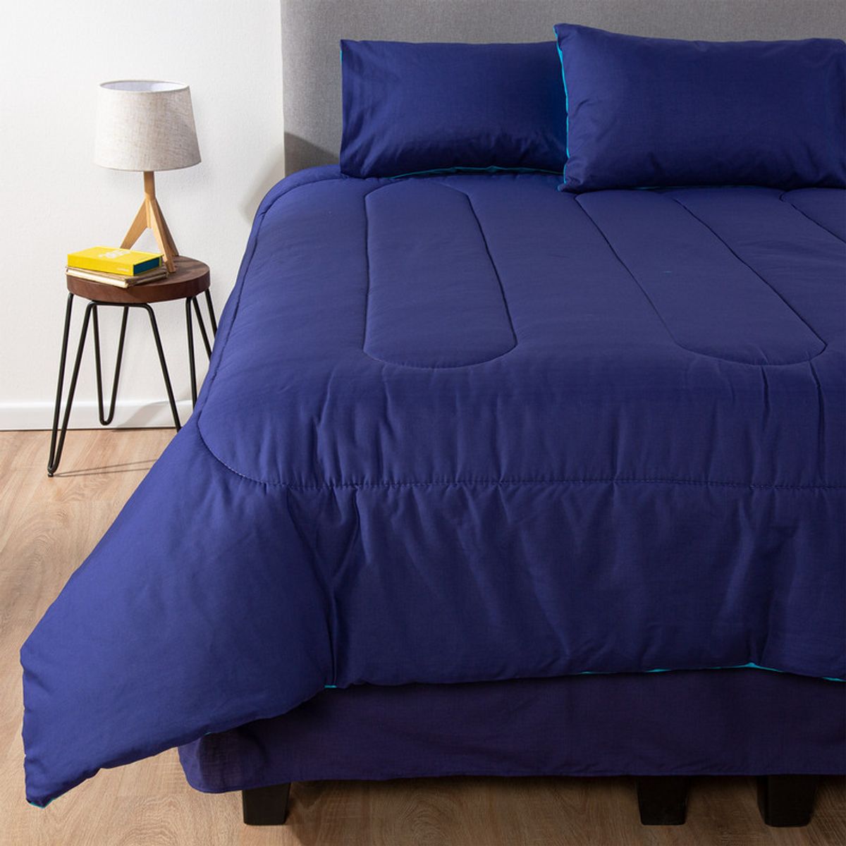 ARTHOME - PLUMON BICOLOR ARTHOME AZUL CELESTE 1.5 PLAZAS