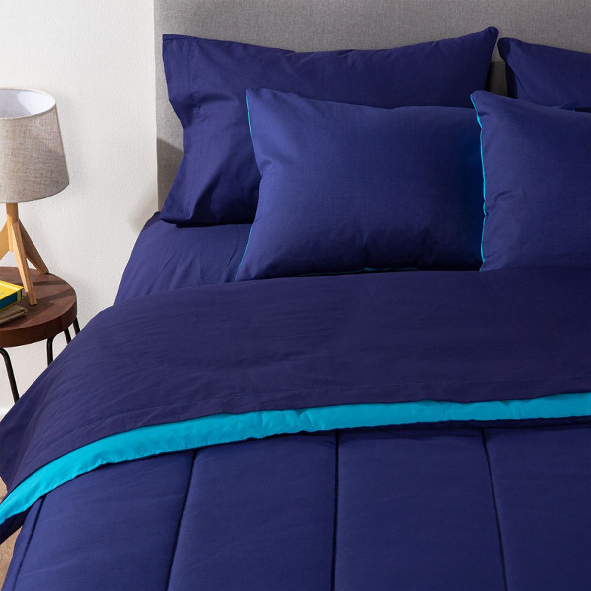 ARTHOME - PLUMON BICOLOR ARTHOME AZUL CELESTE 1.5 PLAZAS