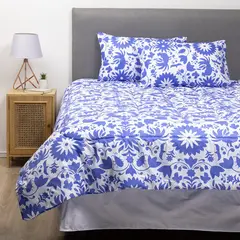 ARTHOME - COMBO 41 PLUMON MEXICO REVERSIBLE AZUL 2 PLAZAS