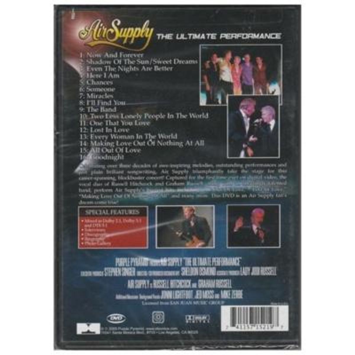 HITWAY MUSIC - AIR SUPPLY - THE PERFORMANCE- DVD HITWAY MUSIC
