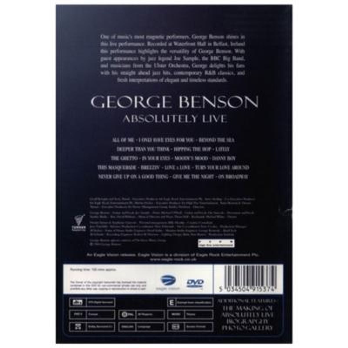 HITWAY MUSIC - GEORGE BENSON - ABSOLUTELY LIVE - DVD HITWAY MUSIC