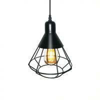 Lampara Colgante Vintage Industrial Jaula De Hierro