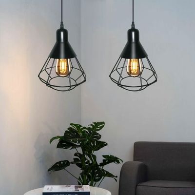 Imagen 2 del producto Lampara Colgante Vintage Industrial Jaula De Hierro