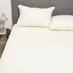 ARTHOME - COMBO SABANA BEIGE + CUBRECOLCHON 1 PLAZA