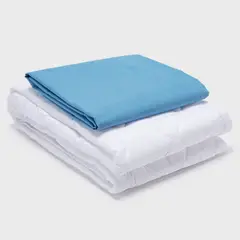 ARTHOME - COMBO SABANA CELESTE + CUBRECOLCHON 1,5 PLAZAS.