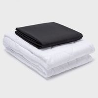 COMBO SABANA NEGRA + CUBRECOLCHON 1,5 PLAZAS