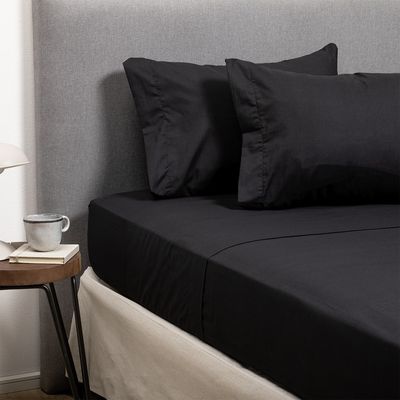 Imagen 2 del producto COMBO SABANA NEGRA + CUBRECOLCHON 1,5 PLAZAS