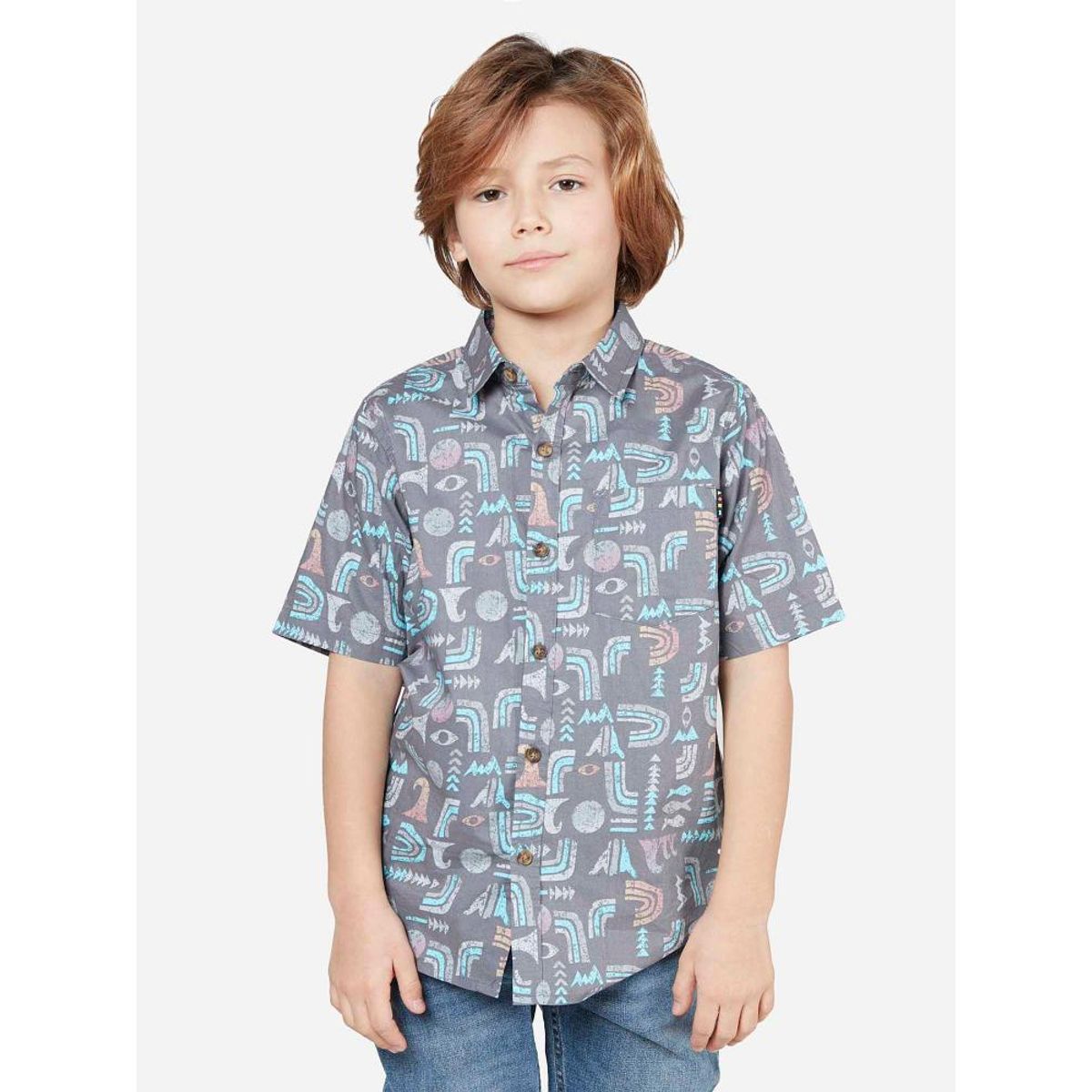 MAUI AND SONS - Camisa Niño Gris Oscuro 5C941-KV22 Maui and Sons MAUI AND SONS