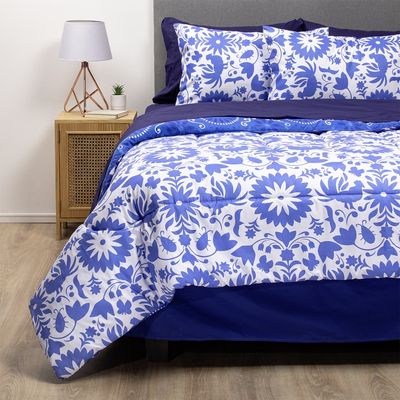 Imagen 2 del producto PLUMON MEXICO REVERSIBLE ESTAMPADO AZUL 2 PLAZAS