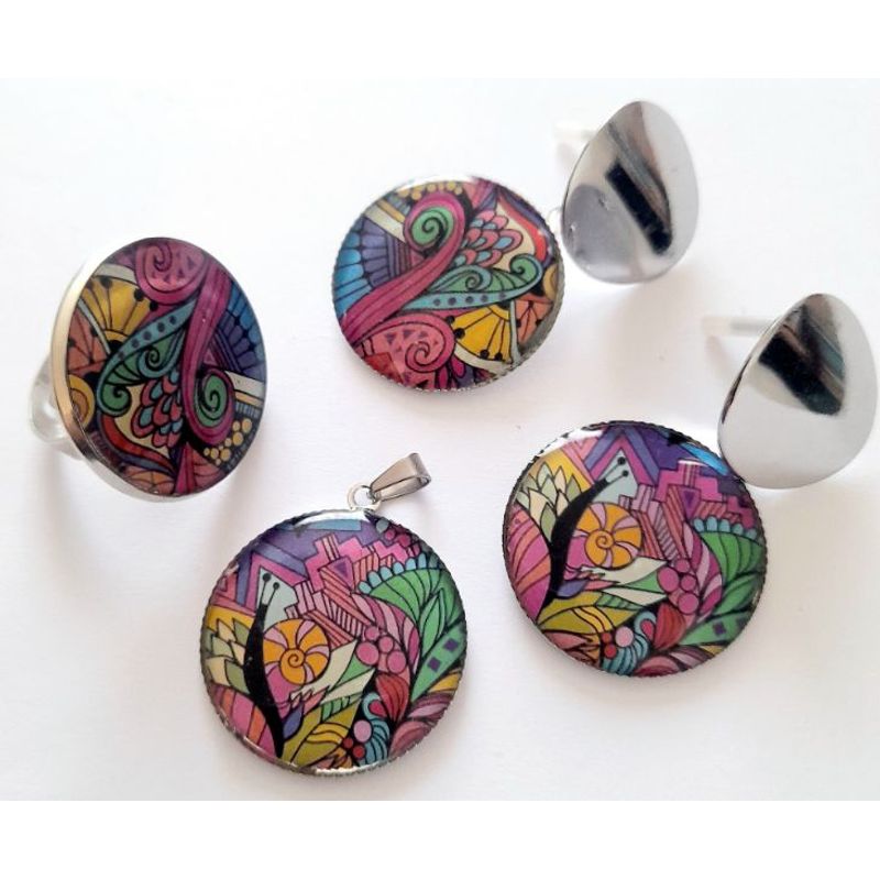 CATHALIFAUDJOYAS - conjunto tres piezas resina CathalifaudJoyas