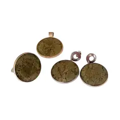 CATHALIFAUDJOYAS - Conjunto tres piezas corcho resina