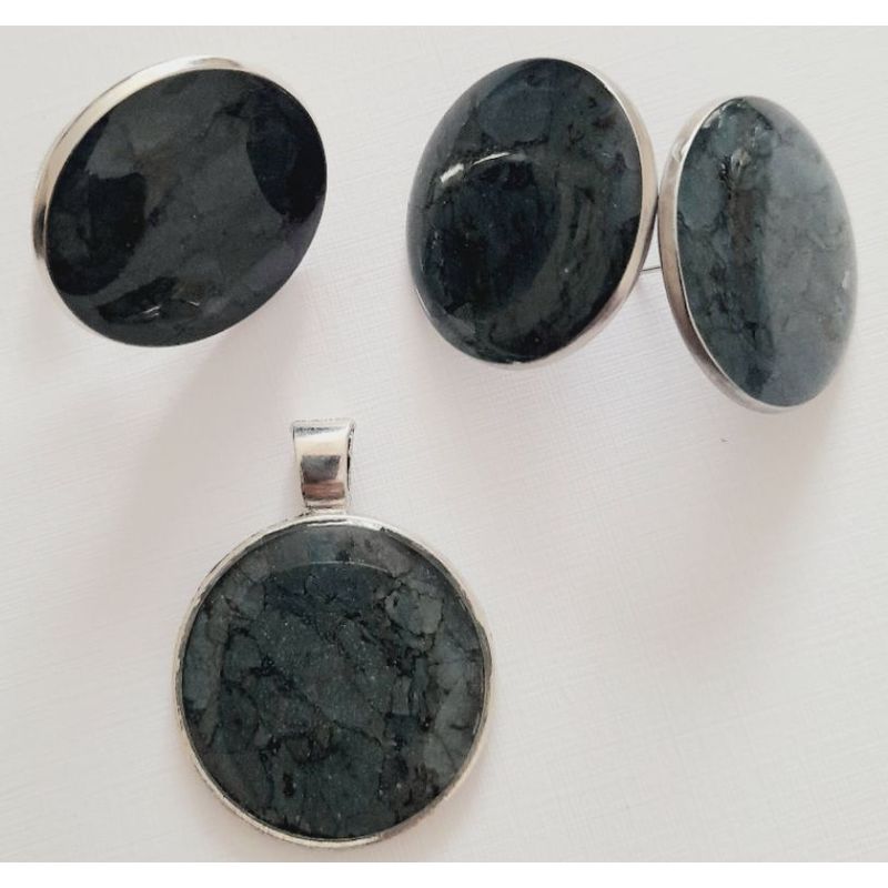 CATHALIFAUDJOYAS - conjunto tres piezas corcho resina CathalifaudJoyas