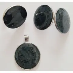 CATHALIFAUDJOYAS - Conjunto tres piezas corcho resina