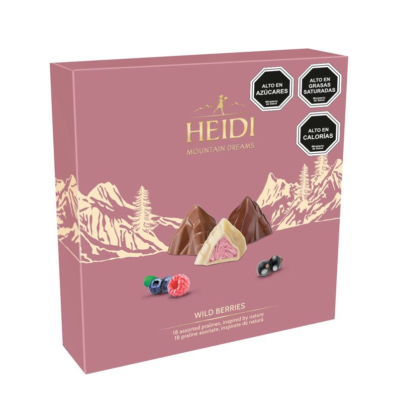 HEIDI - Estuche Choc. bombones Heidi mountain dreams frutos bosque.