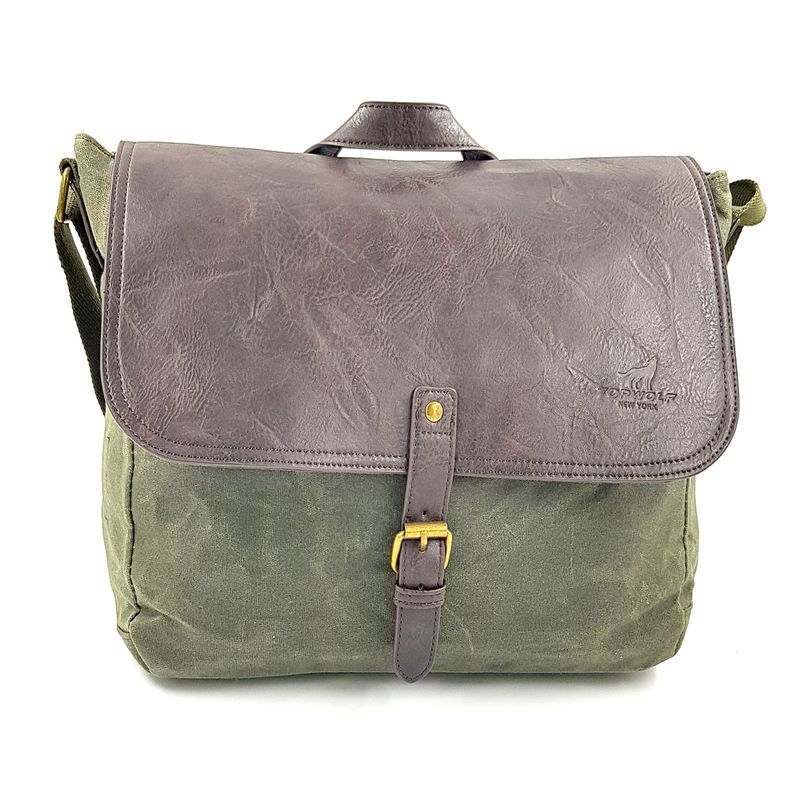 TOPWOLF - Bolso Messenger Canvas Verde Oliva 959-6