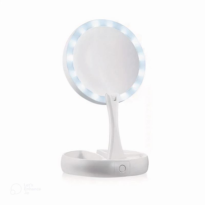 DETODOYMAS - Espejo Con Luz Led Para Maquillaje Plegable + Aumento X10 DETODOYMAS