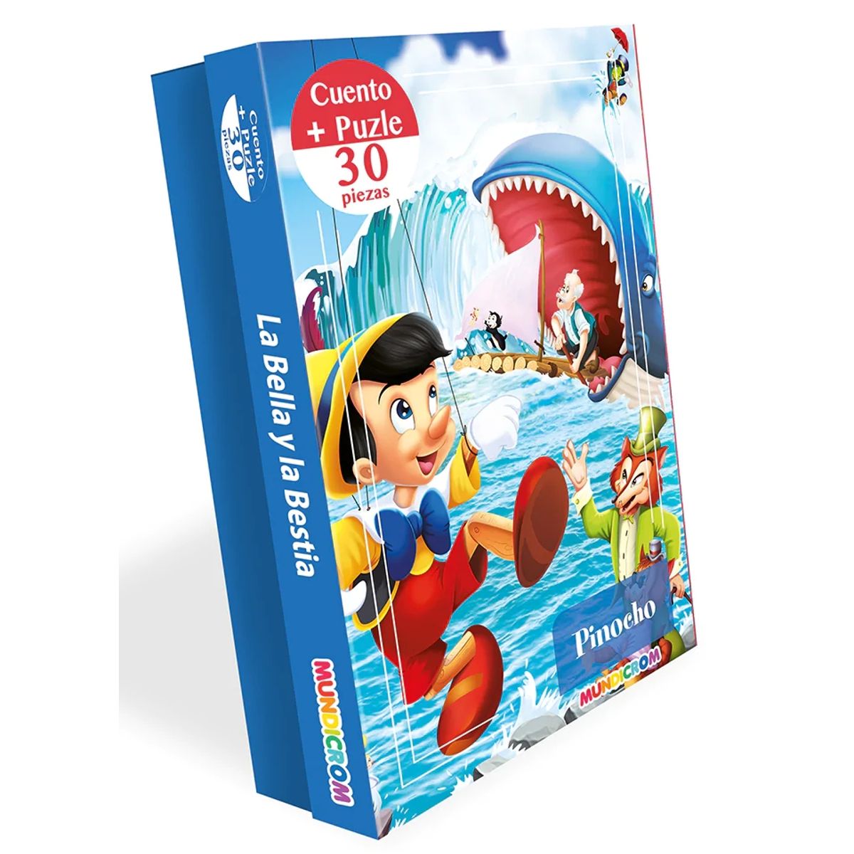 MUNDICROM - Libro Infantil Cuento Pinocho + Puzle 30 Piezas Mundicrom
