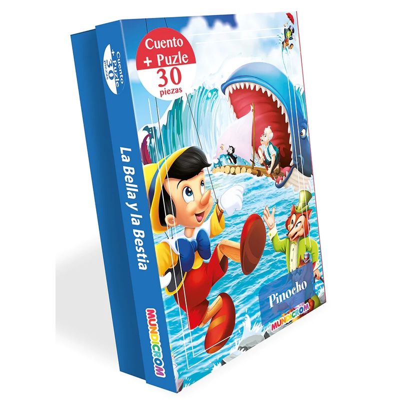 MUNDICROM - Libro Infantil Cuento Pinocho + Puzle 30 Piezas Mundicrom
