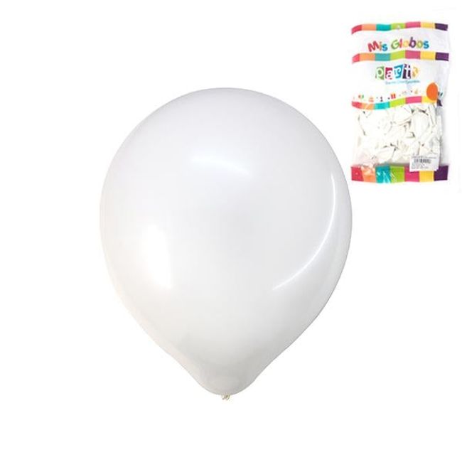 GENERICO - GLOBO #9 BLANCO   25 UNIDADES
