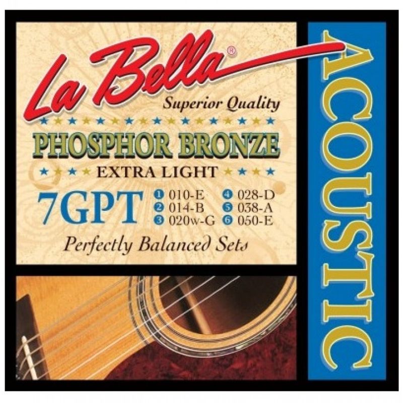 LA BELLA - Set guitarra electroacústica 7GPT (Phosphorbronce)