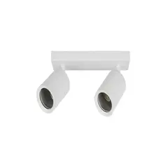 WANT - Foco Spotlight Sobrepuesto Cielo O Muro 2xGU-10 Blanco W