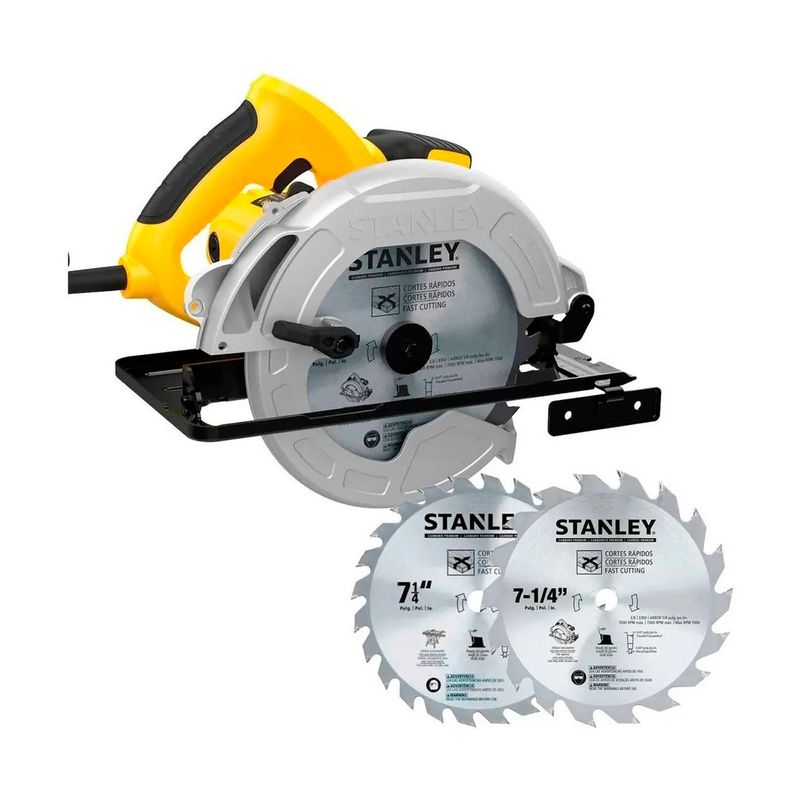 STANLEY - Sierra Circular 1600w 7 1/4 Pulg 184mm Stanley Sc16d2-B2c