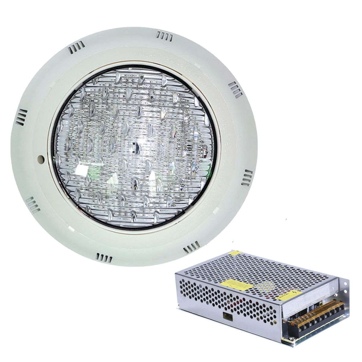 HB LEDS - Foco LED Piscina Frío 18W-12V Con Fuente de poder 5 Amp