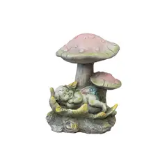 RUNN - Figura Decorativa Duende Durmiendo en Hongo