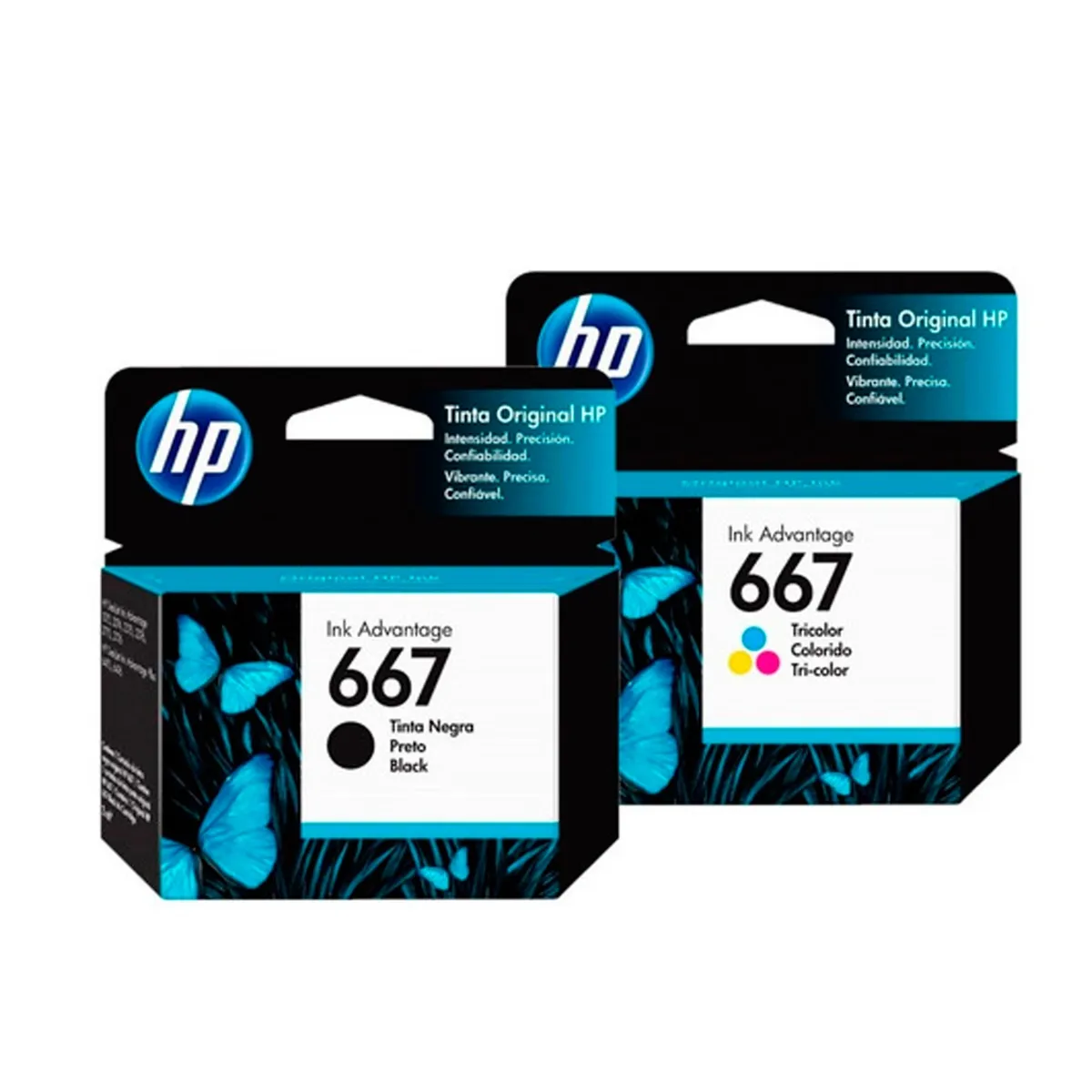 HP - Pack Cartuchos Hp 667 Tri Color + Negro