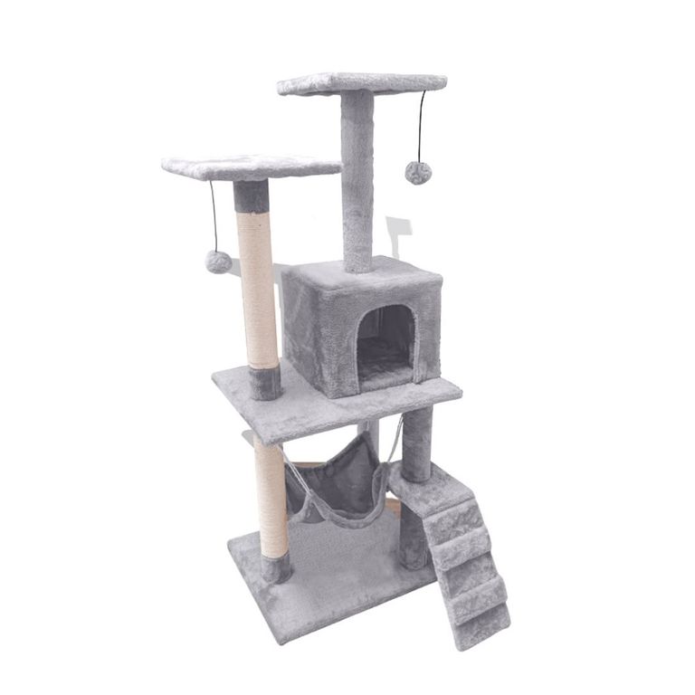 Rascador Torre Gato Arbol Trepador Terciopelo Hamaca