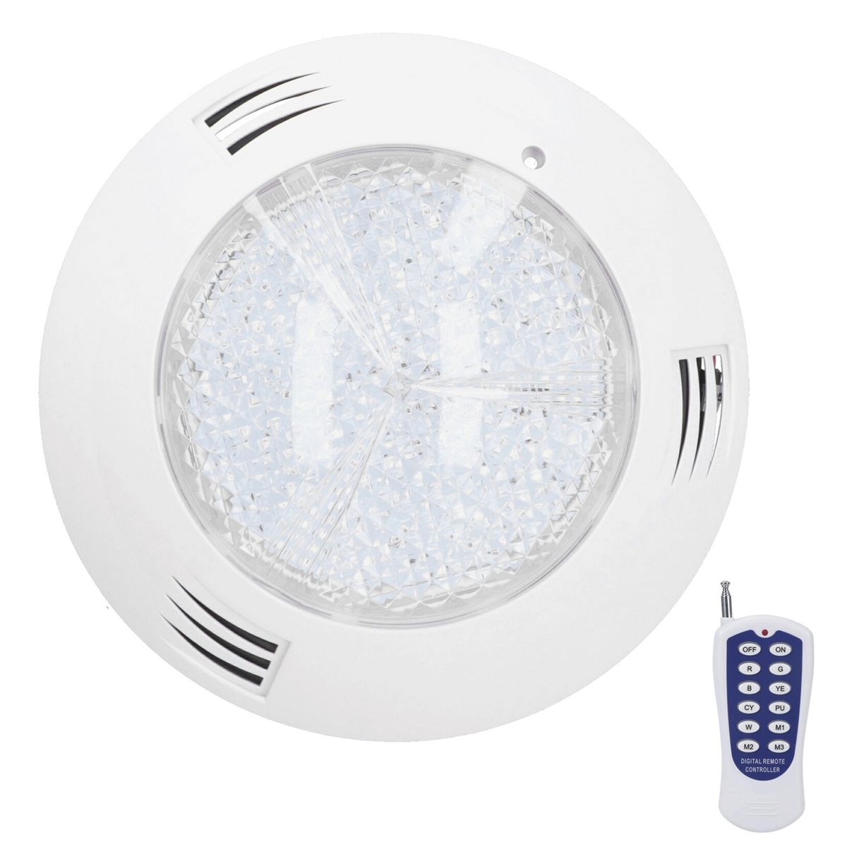 HB LEDS - Foco LED Piscina RGB Con Control Remoto Azul 24w - 12V