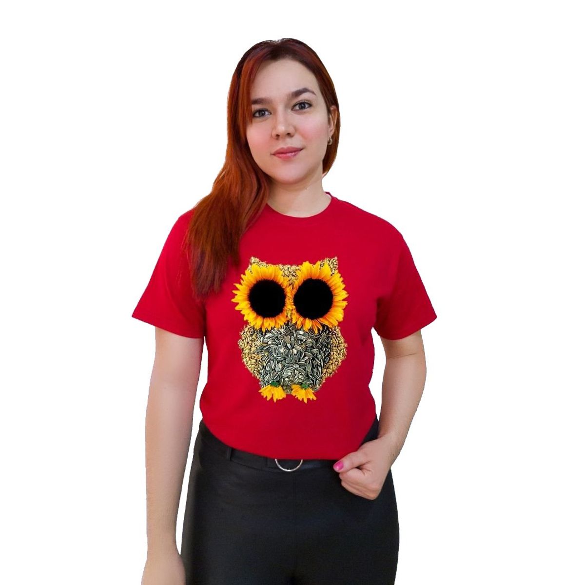 CHATICAS - Polera Dama Estampada 100algodon Buho Girasol