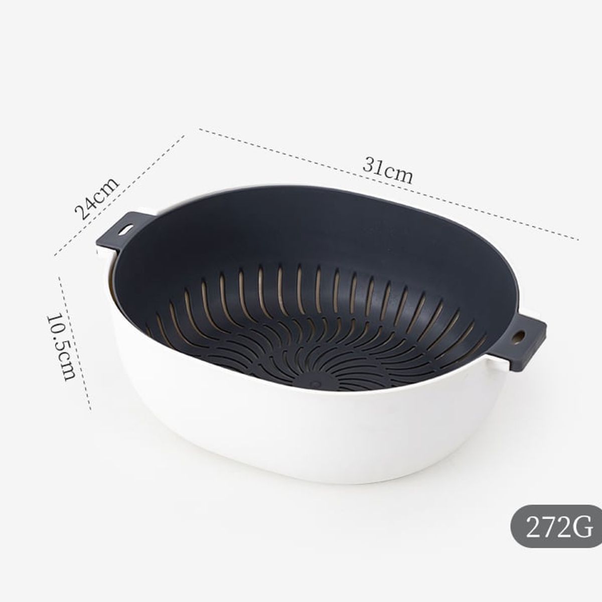 GENERICO - Set Bowl y colador pocillo Color Gris 4,4 Litros 8027