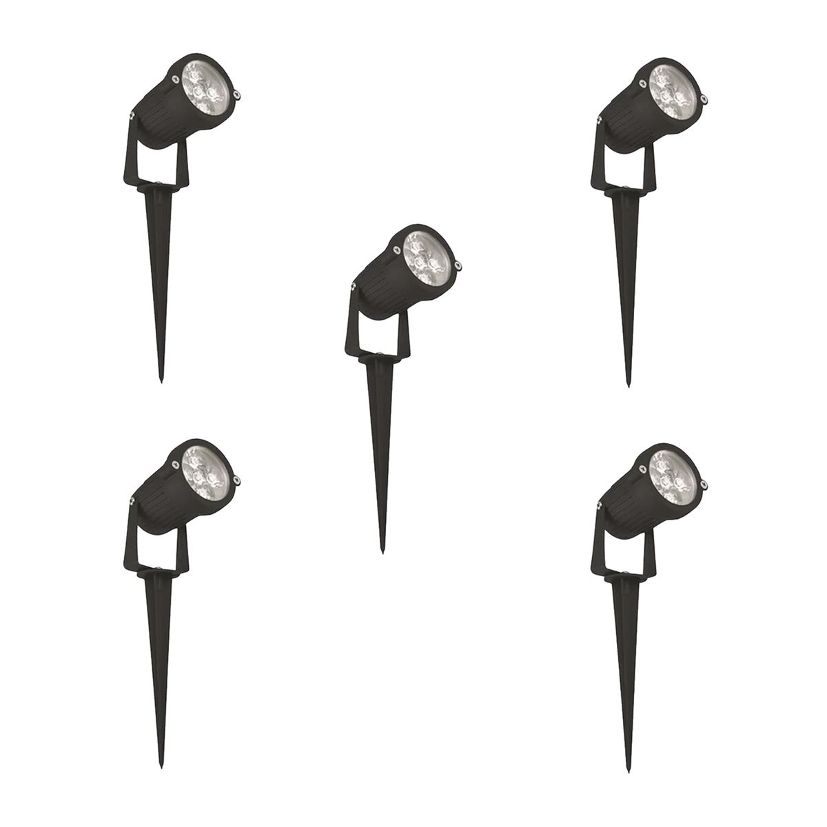 HB LEDS - Pack 5 Foco LED RGB Estaca Jardín 5W