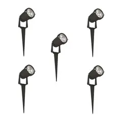 HB LEDS - Pack 5 Foco LED RGB Estaca Jardín 5W