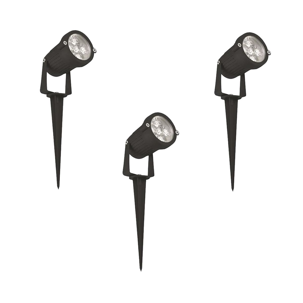 HB LEDS - Pack 3 Foco LED RGB Estaca Jardín 5W