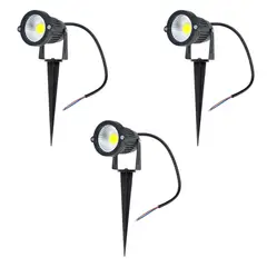 HB LEDS - Pack 3 Foco LED Estaca Jardín 5W Frío