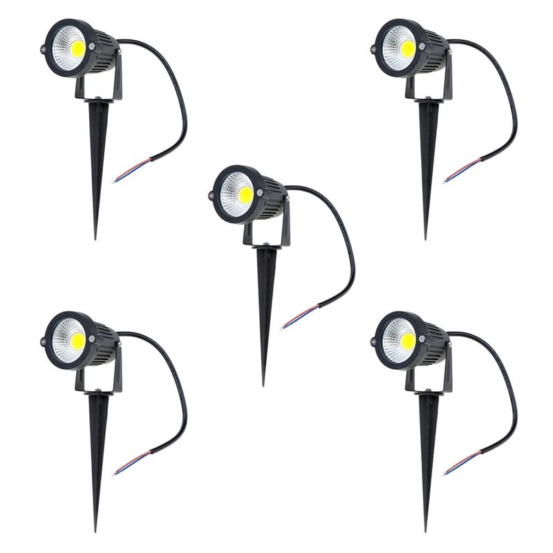 HB LEDS - Pack 5 Foco LED Estaca Jardín 5W Cálido
