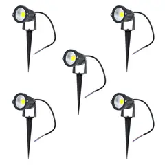 HB LEDS - Pack 5 Foco LED Estaca Jardín 5W Cálido