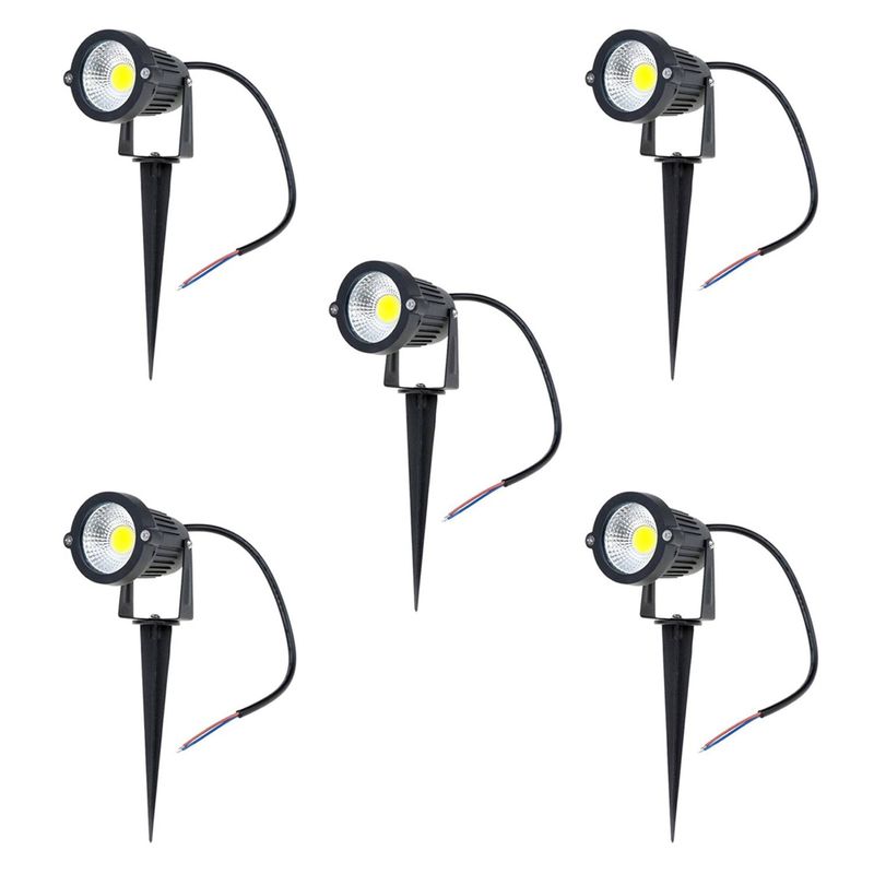 HB LEDS - Pack 5 Foco LED Estaca Jardín 7W Frío